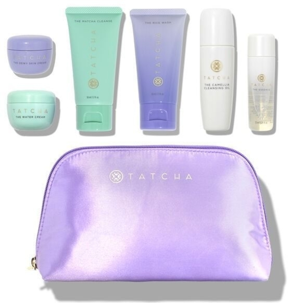 Tatcha Skincare Collection with Lavender Bag